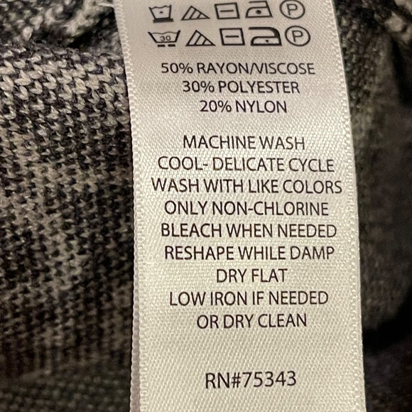 NEW! Joie Fair Isle Grey/Black Funnel, Mock Neck Pull Sweater Size XS - Picture 6 of 11